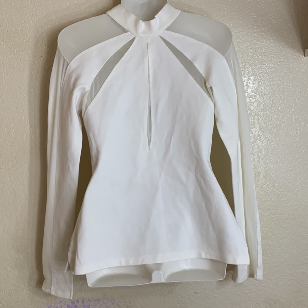 Free People Ivory Mesh Long Sleeve - Picture 9 of 11